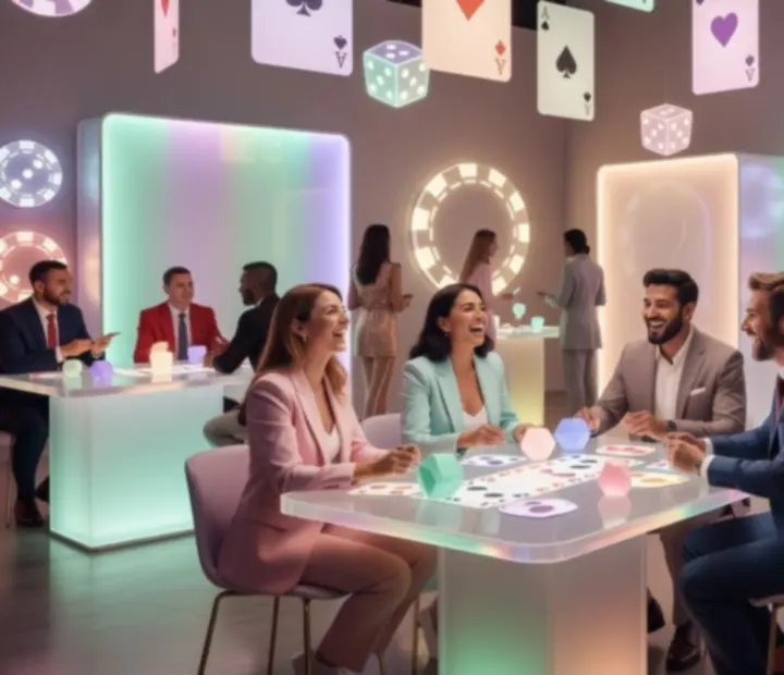 Stůl s kartami a hosty během stylového eventu